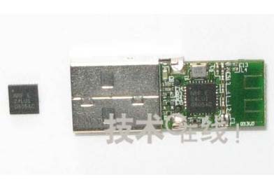 Miuro传感器所采用的Nordic&nbsp;Semiconductor的无线通信IC和USB插件型模块。