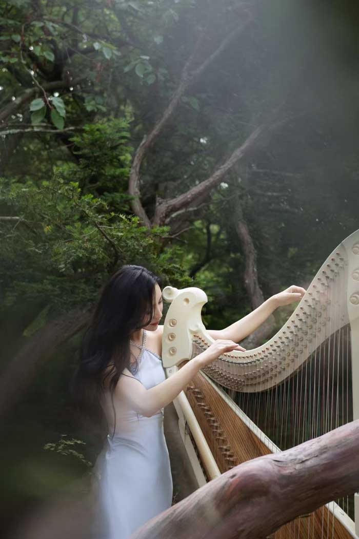 箜篌演奏家月亮梦幻写真（10）